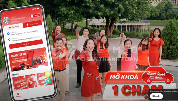 SẢN XUẤT TVC QUẢNG CÁO - TVC App book xe Gosafe